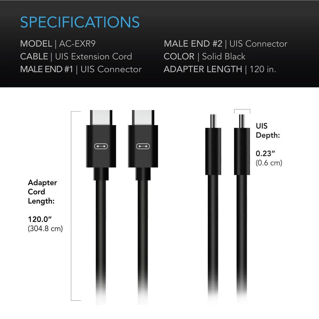 UIS TO UIS EXTENSION CABLE, MALE TO MALE, 10 FT. specs