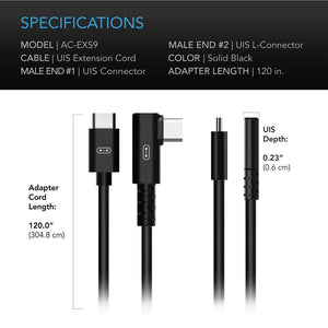 ac infinity uis to uis male L-Shaped cable extension