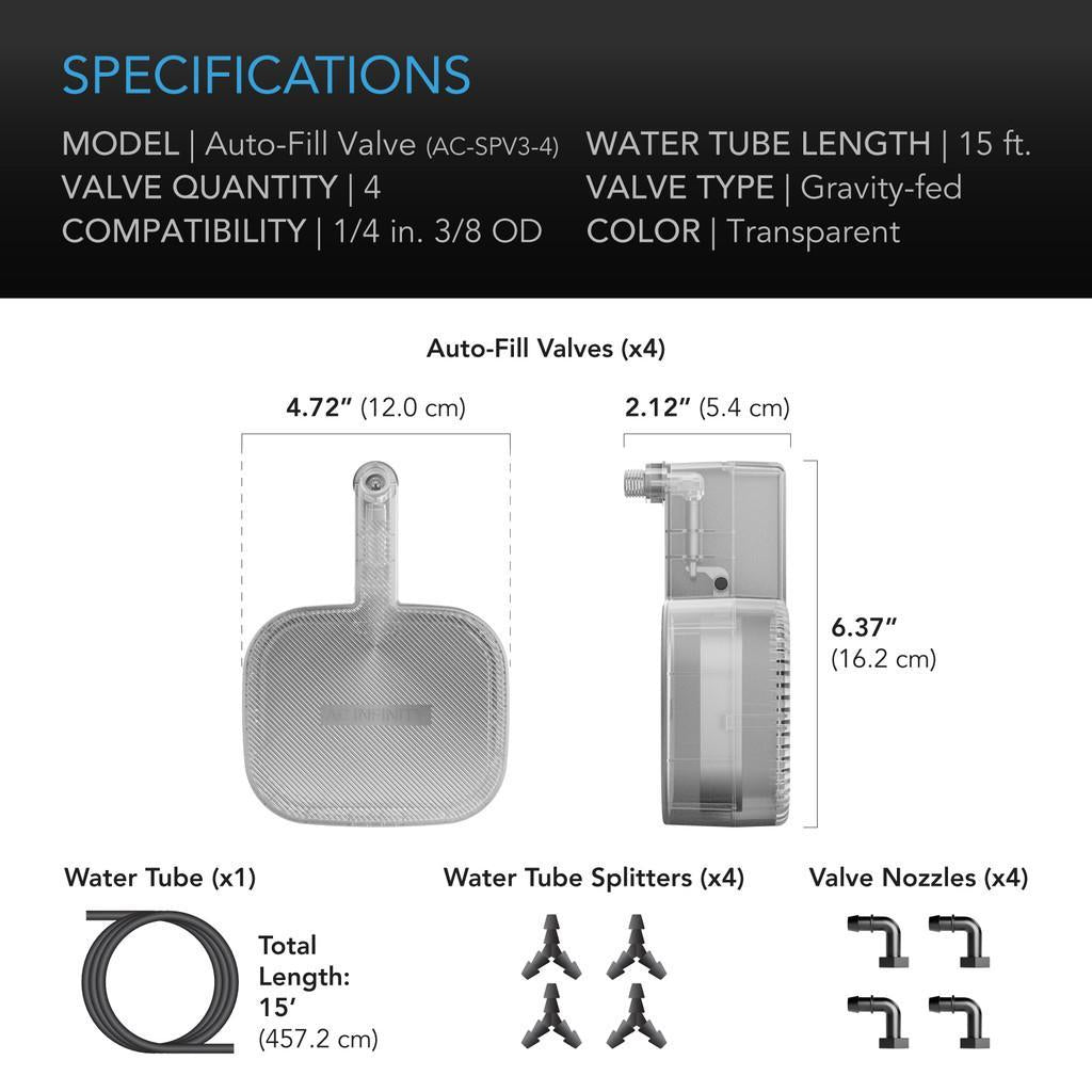 Auto-Fill Upgrade Valve Kit for Self-Watering Base, 4-Pack