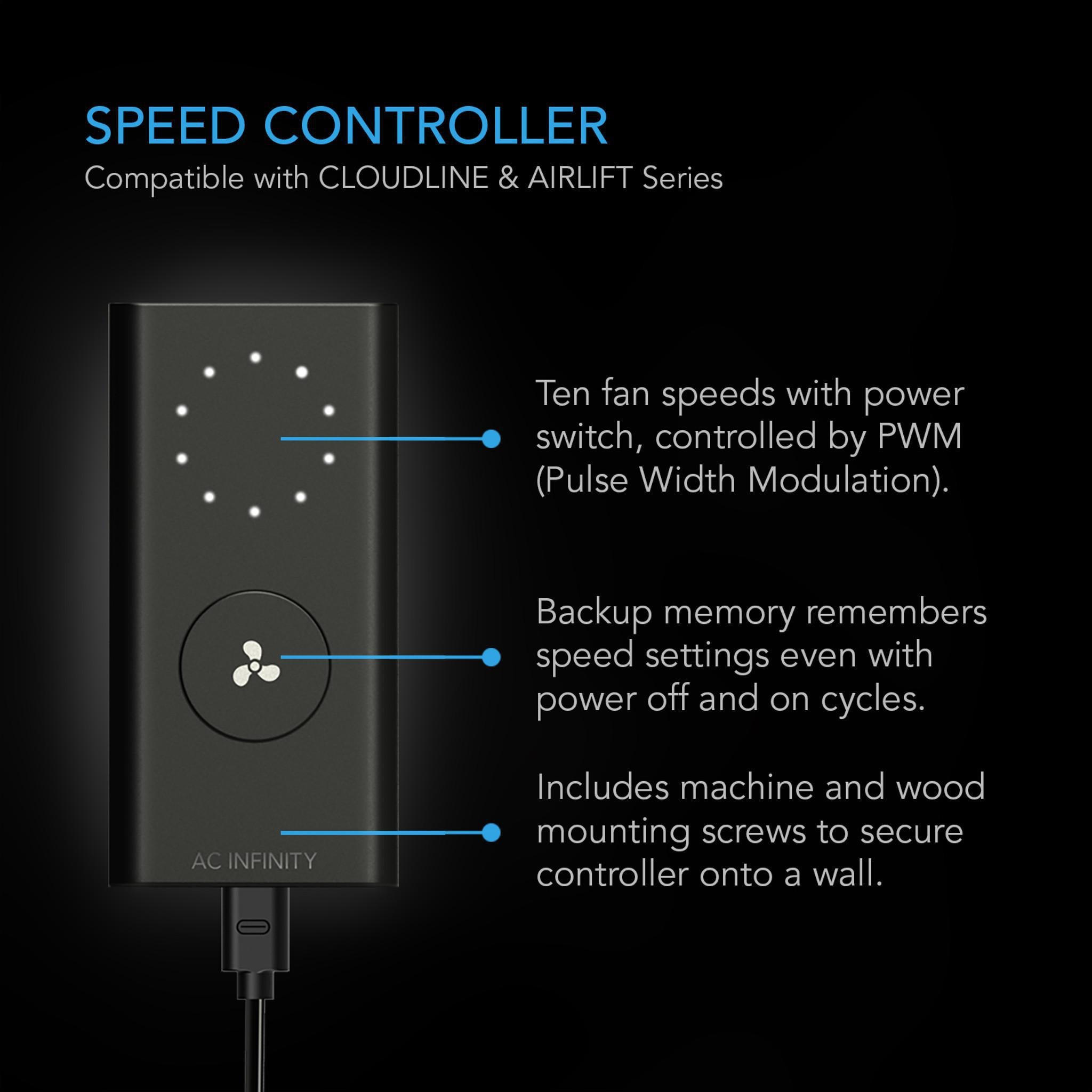 AIRLIFT S16, Shutter Exhaust Ventilation Fan 16", Speed Controller