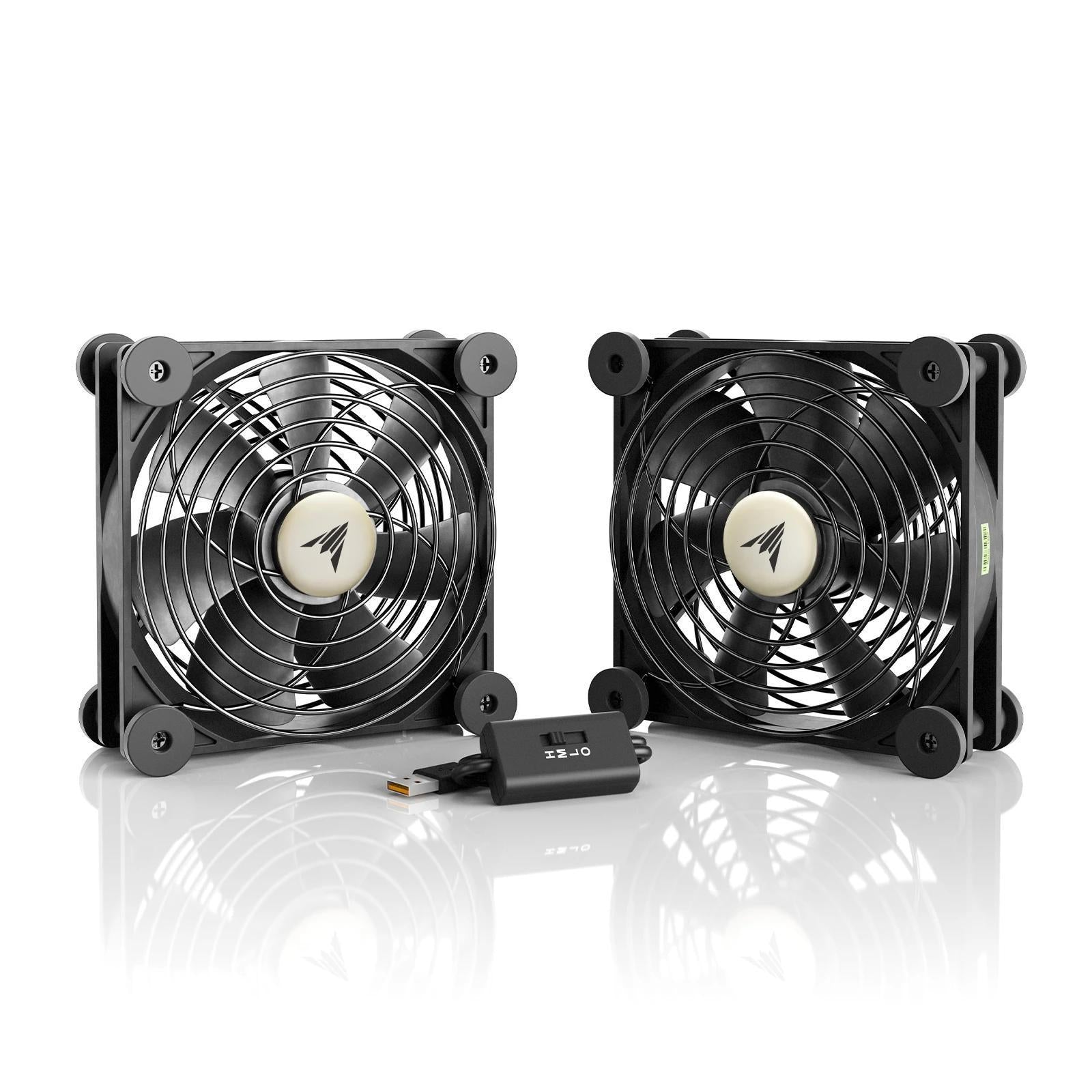 MULTIFAN S7, Quiet USB Cooling Fan Dual 120mm