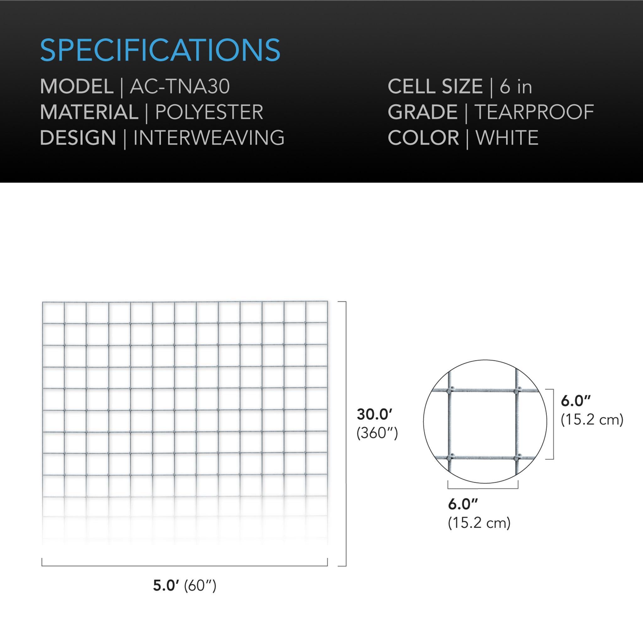 Polyester Plant Trellis Netting, 1.5m x 9m