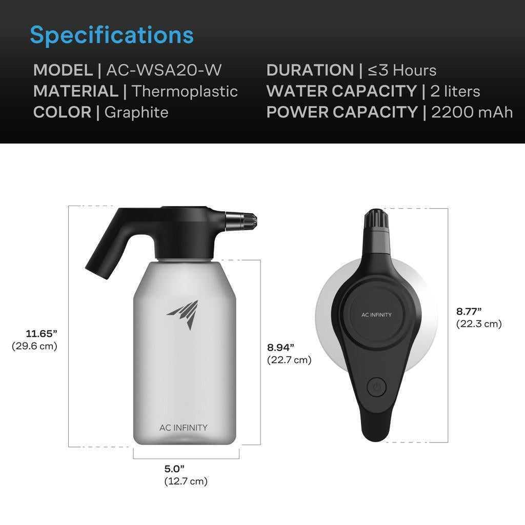 Automatic Water Sprayer, 2-Liter Electric Mister, Frost