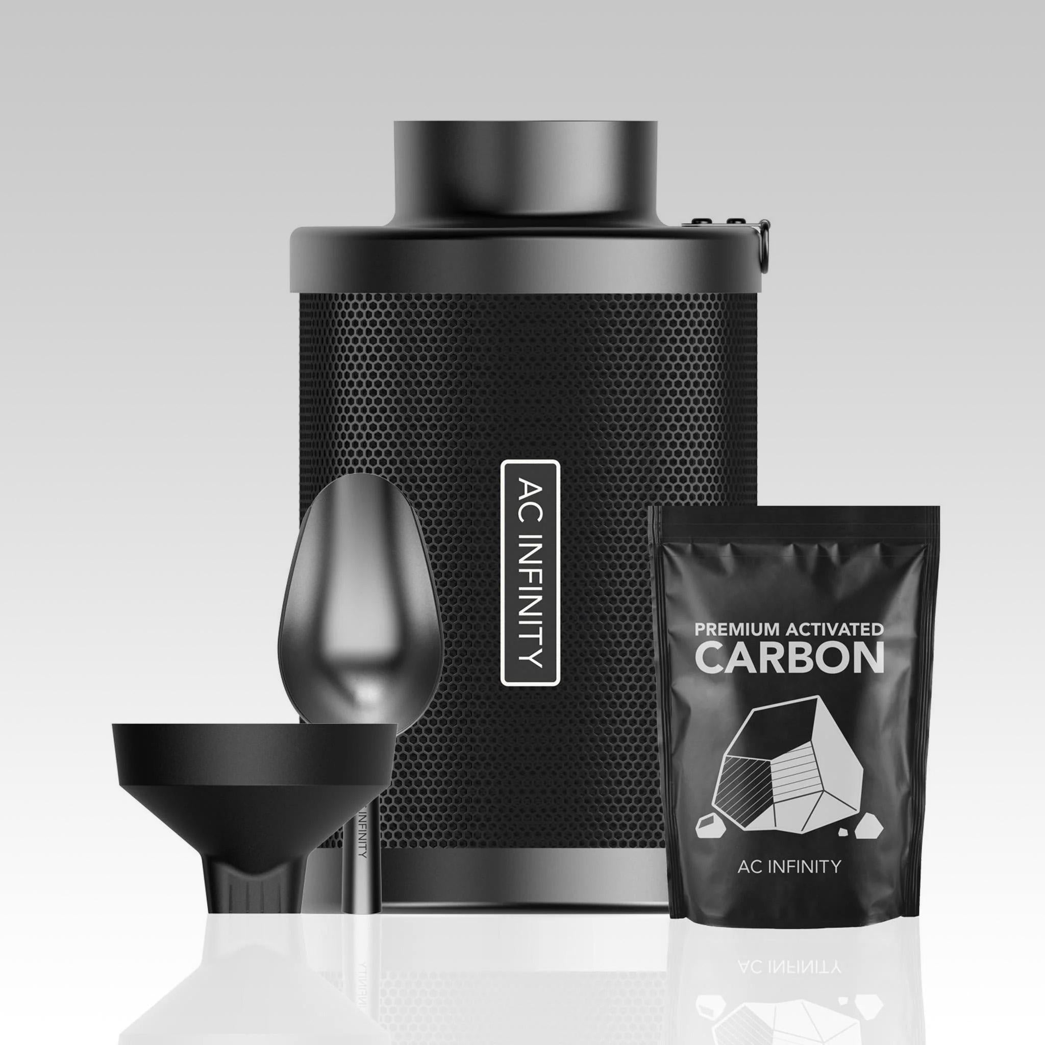 100mm REFILLABLE AC Infinity Carbon Filter - Australian Charcoal