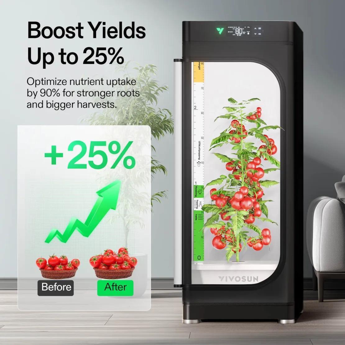 VGrow DWC Hydroponics Growing System Kit for VGrow Smart Grow Box, 4-Gallon Deep Water Culture with Air Stones and Rapid Rooters