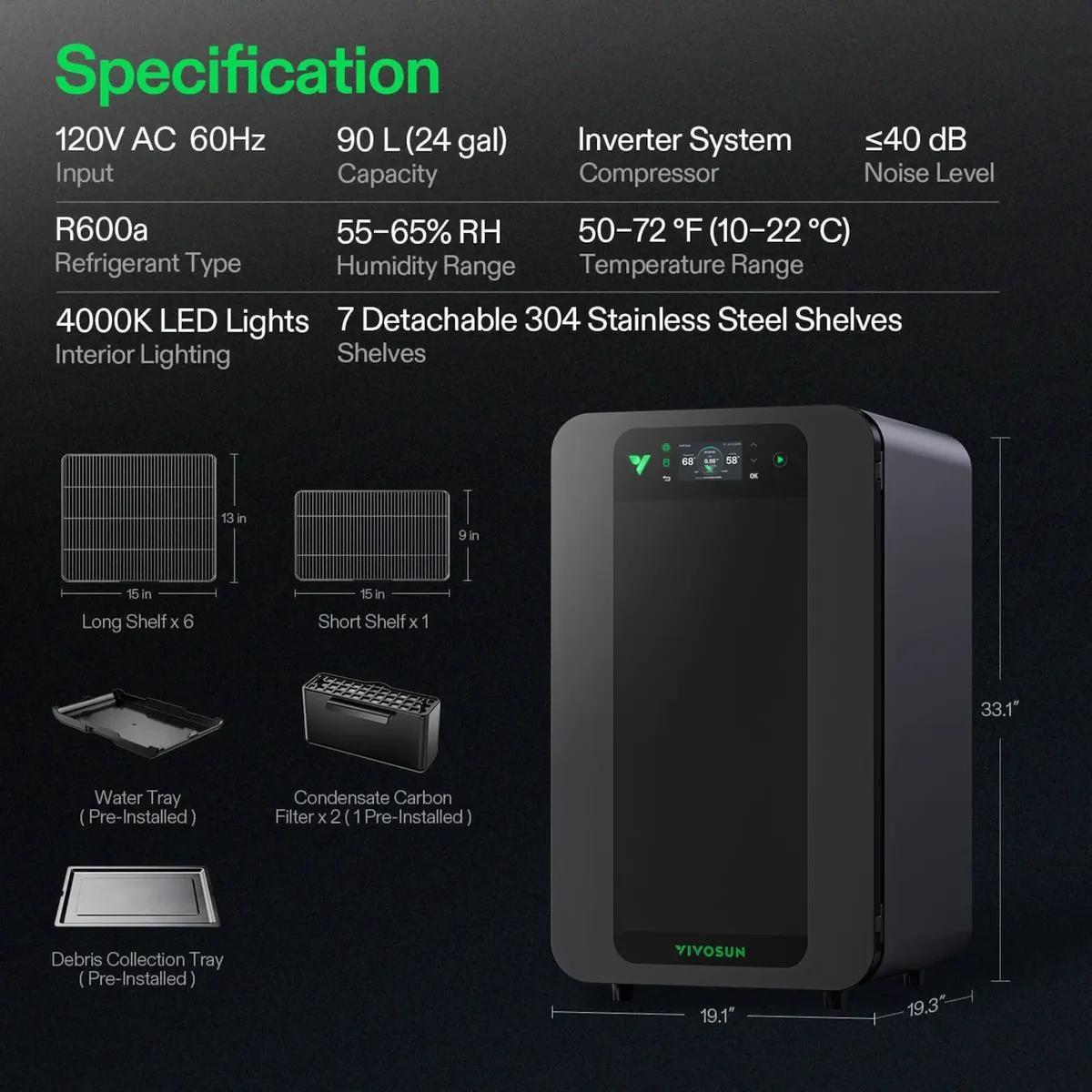 VIVOSUN VCure Smart Drying & Curing System | Automated Post-Harvest Climate Control