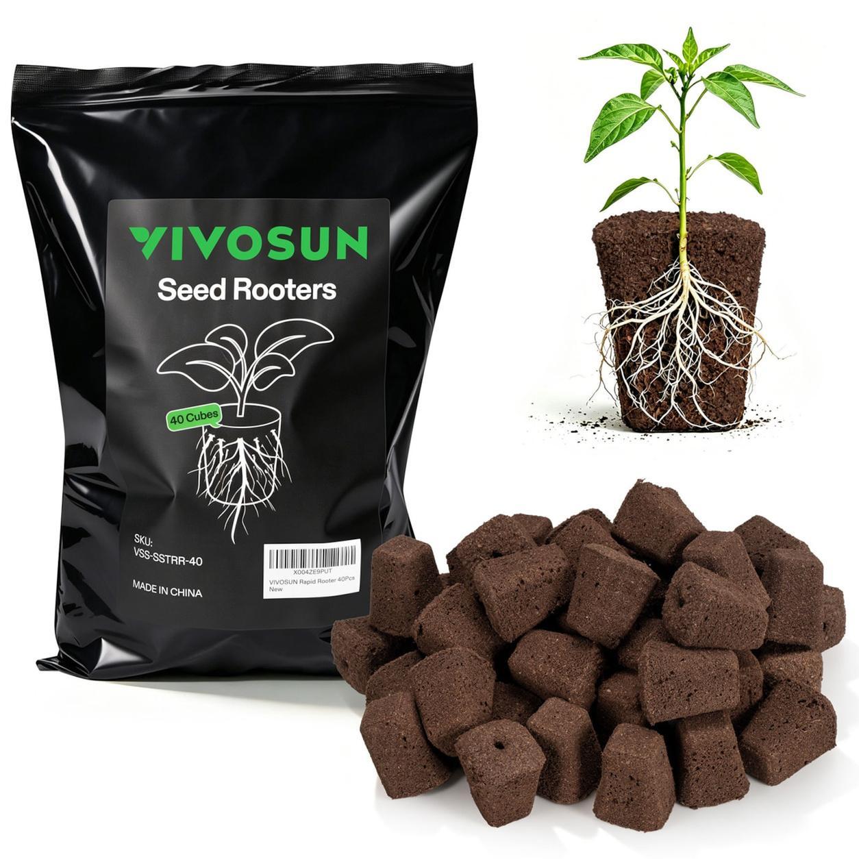 Vivosun Seed Rooter Starter Plugs — 40 Pack