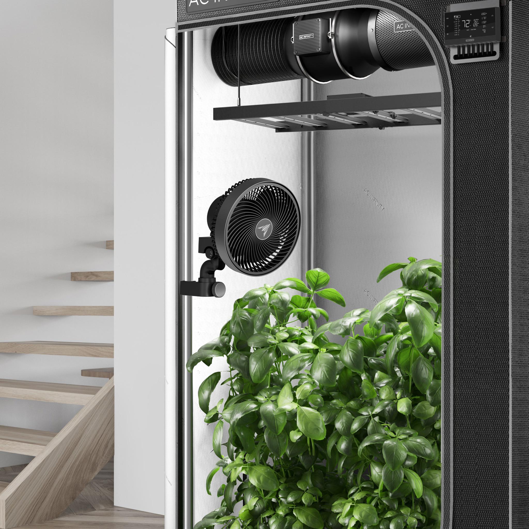 AC INFINITY Cloudray S6 setup in a grow tent