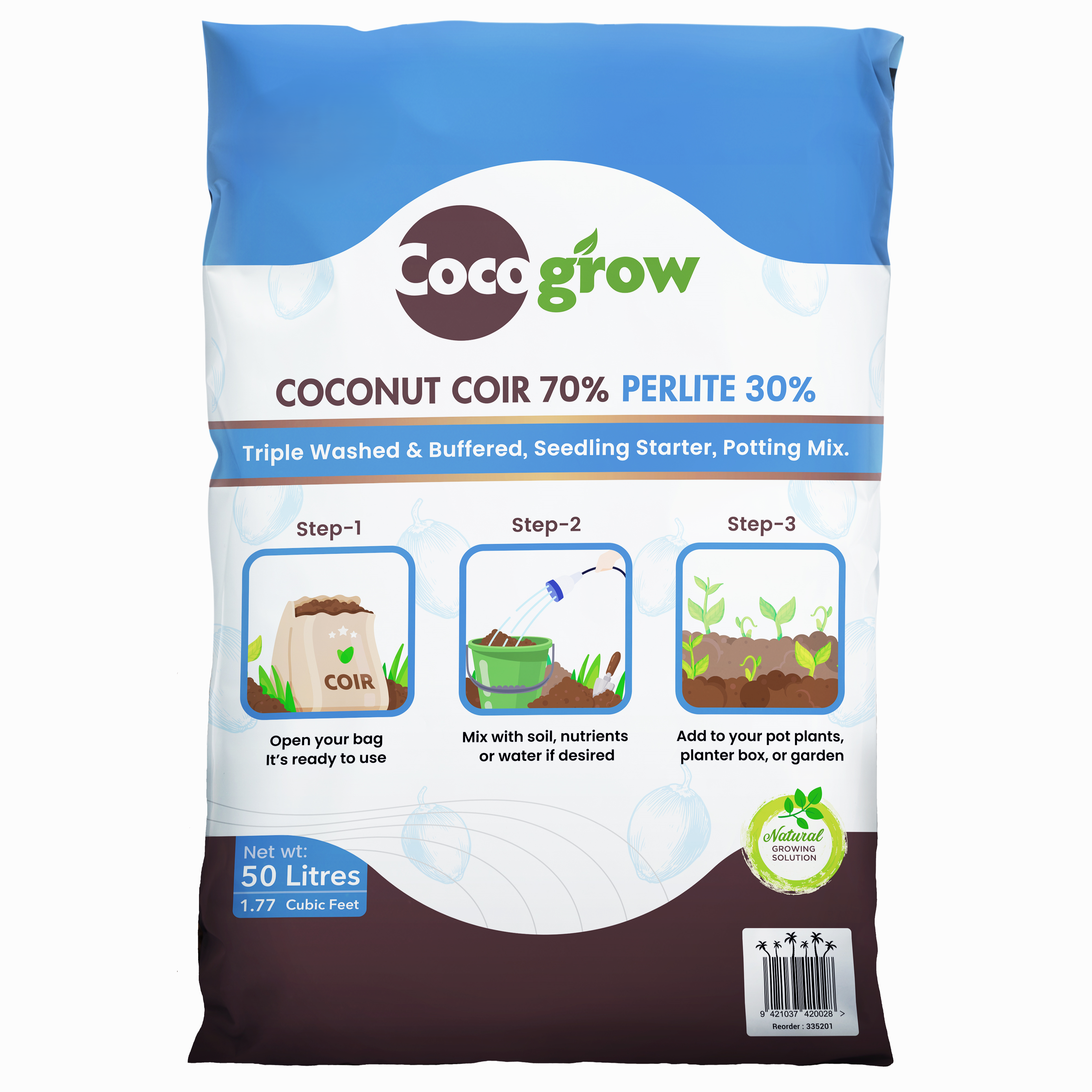 Coco Perlite 70/30 50L (Pick up only)