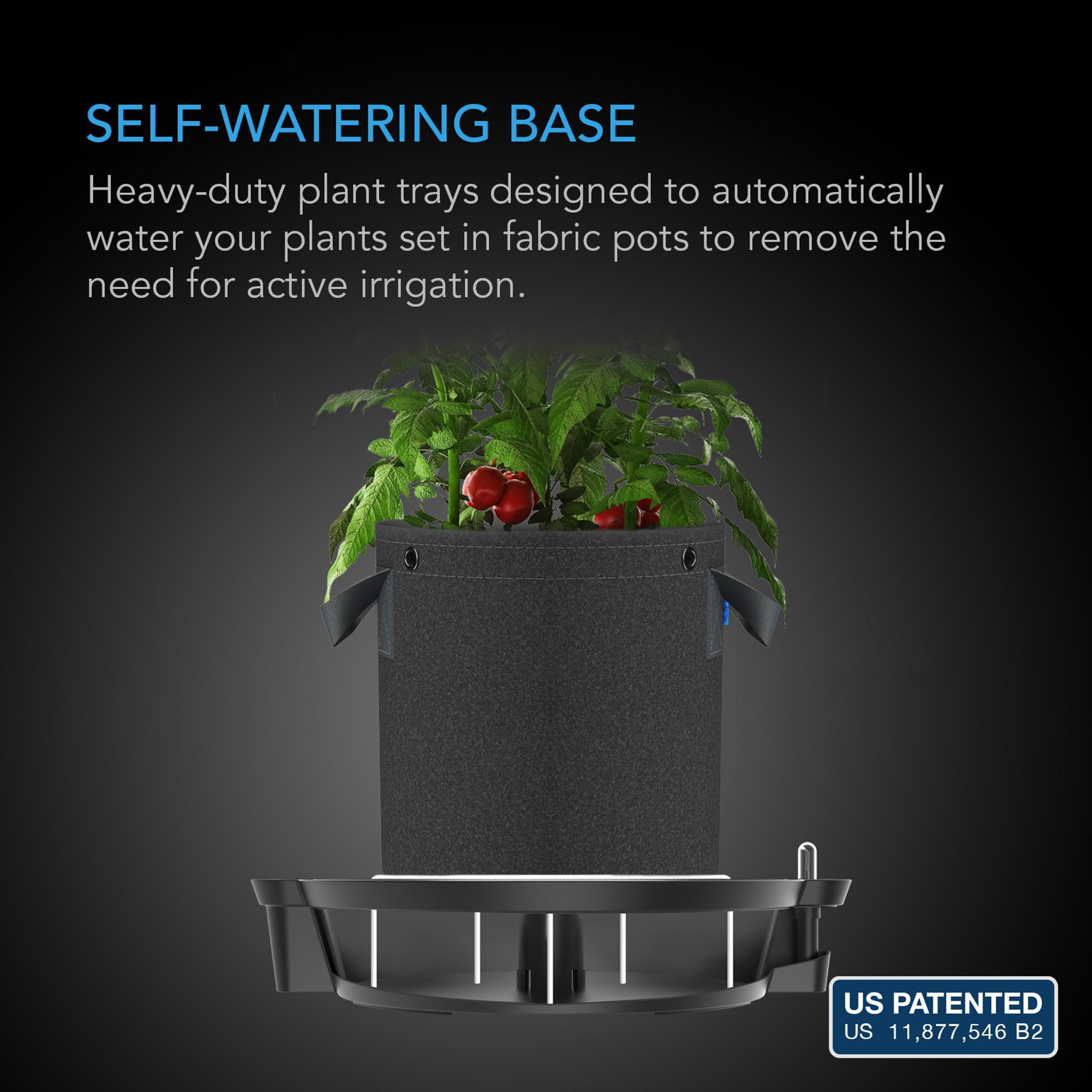 self watering herb planter nz Self-Watering Fabric Pot Base XL, 4-Pack