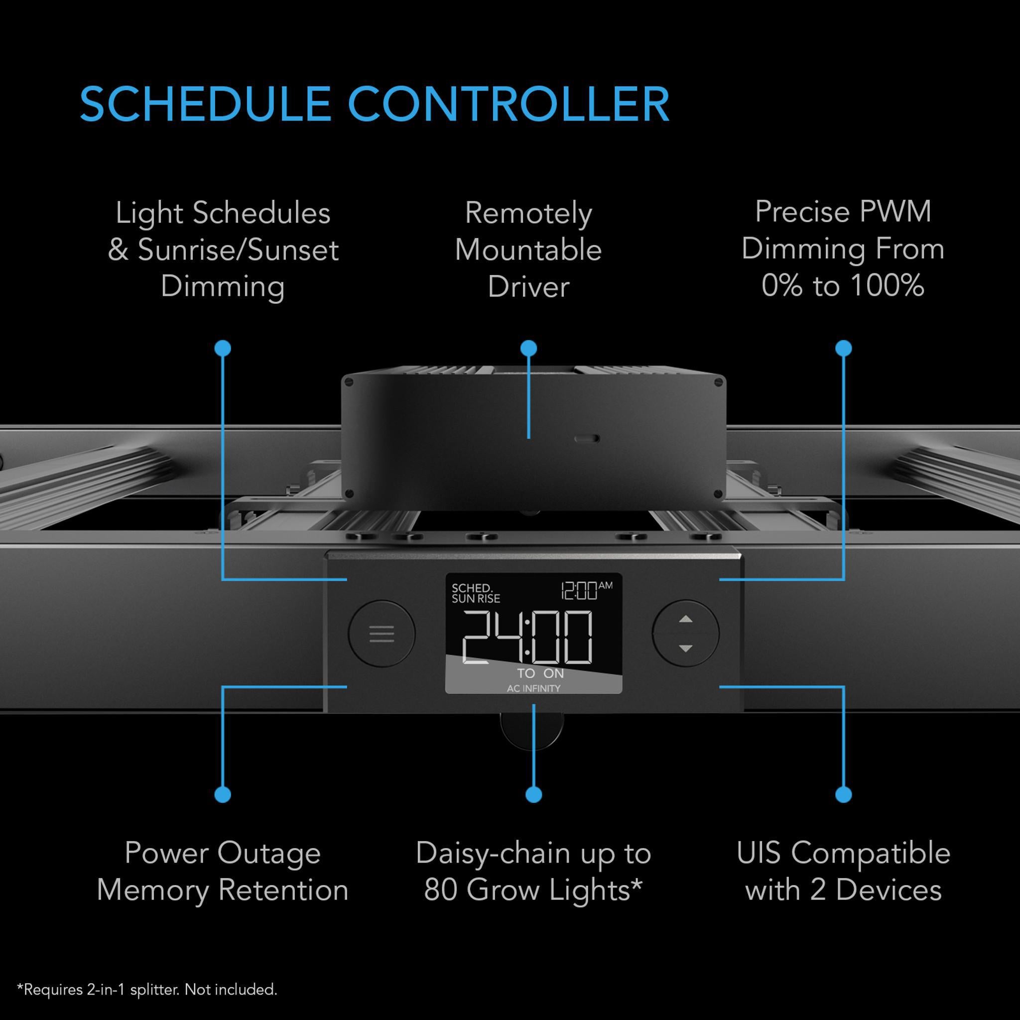 Indoor LED grow Light IONFRAME EVO 10 AC INFINITY controller features