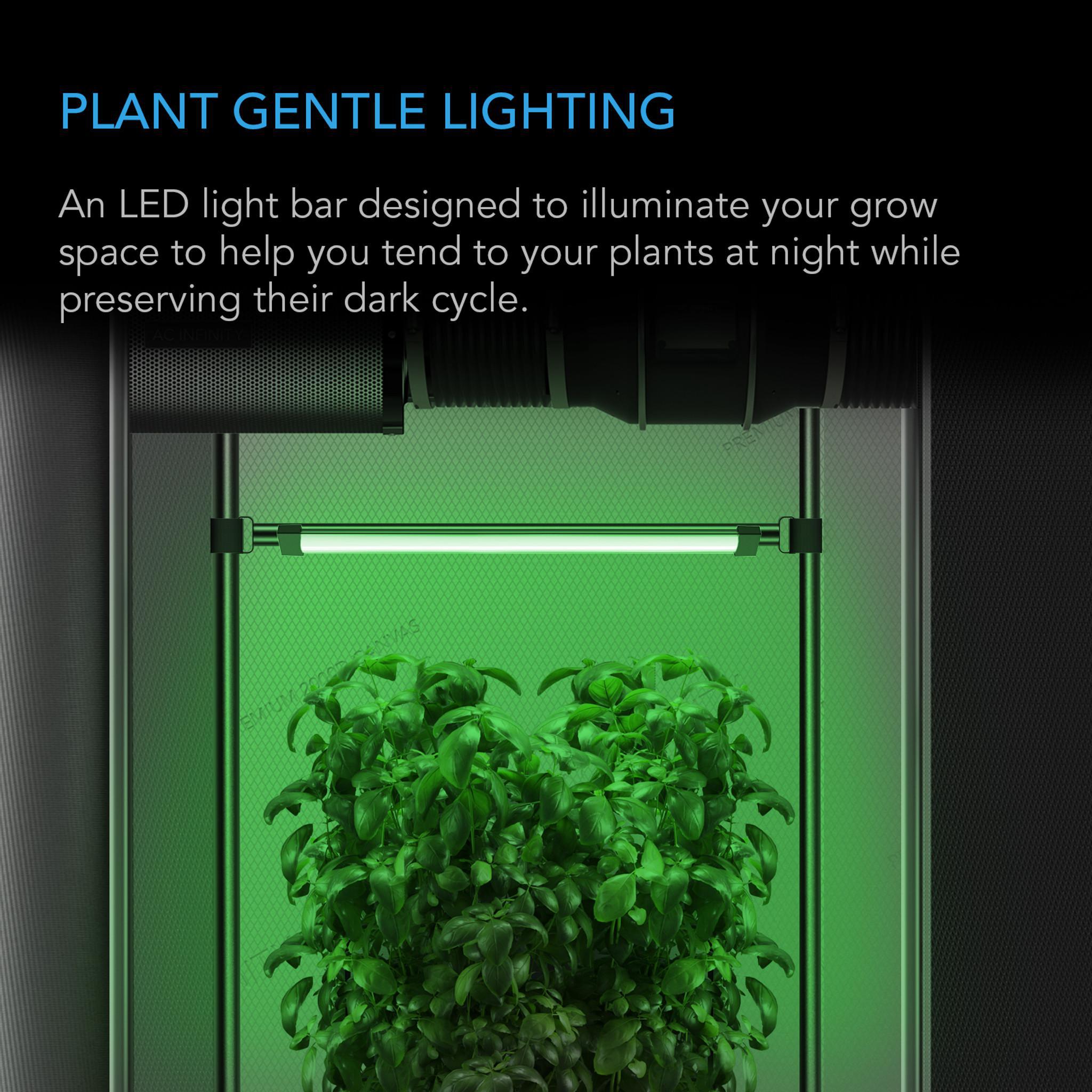 Indoor plant light IONBEAM Green in a grow tent