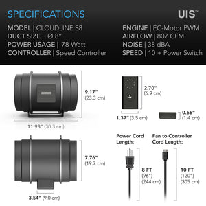 Inline Extraction Fan 8