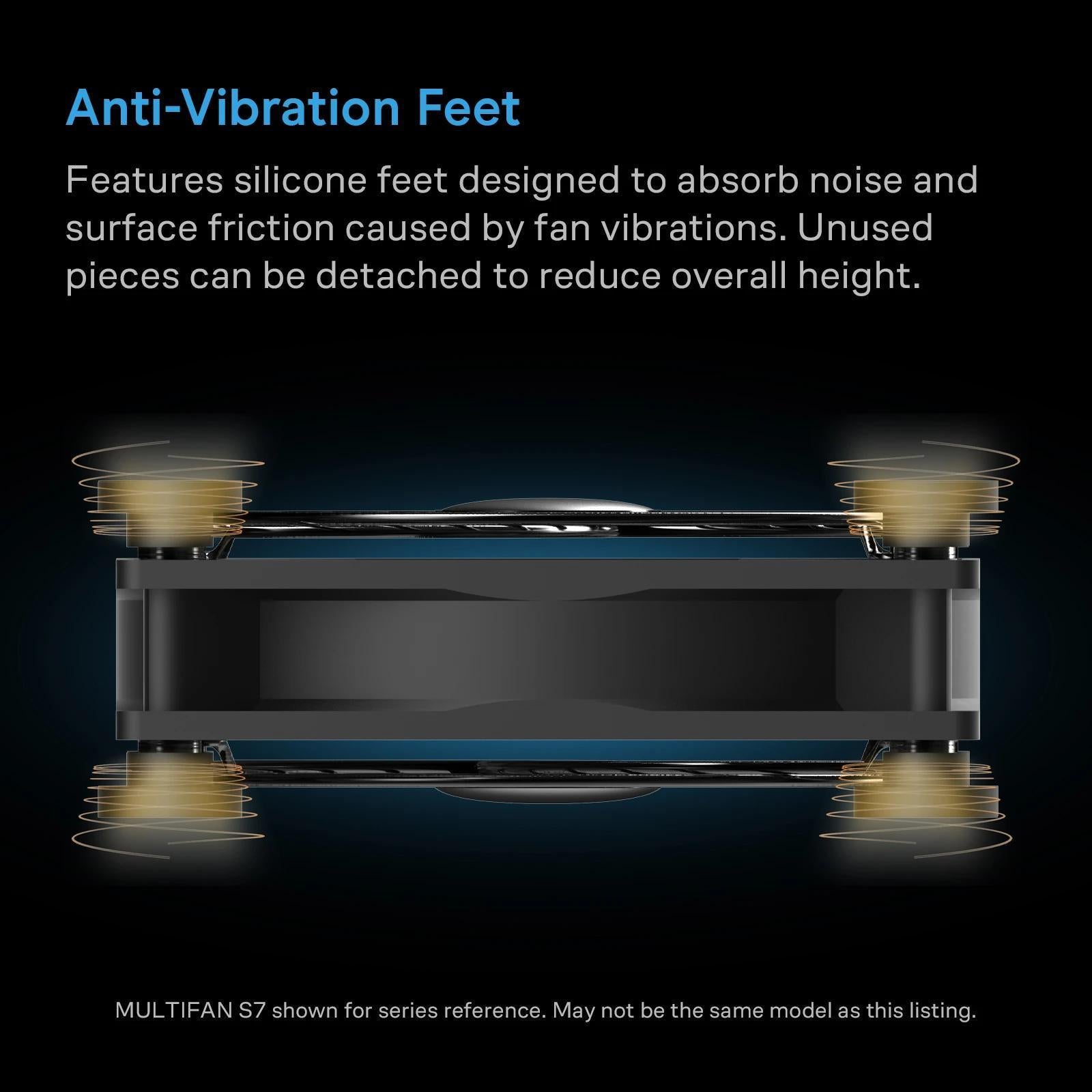 MULTIFAN S7, Quiet USB Cooling Fan Dual 120mm