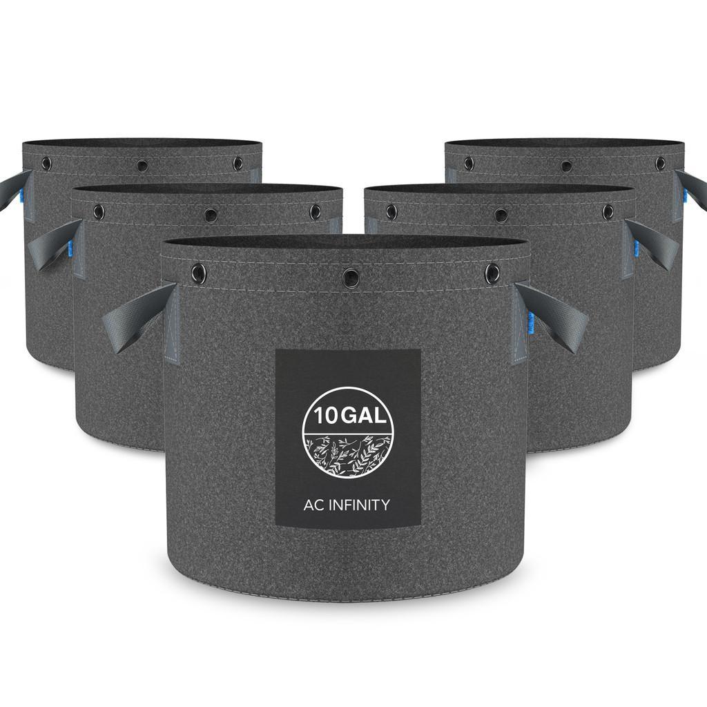 Heavy Duty Reusable Fabric Pots, 10 Gallon, 5-Pack
