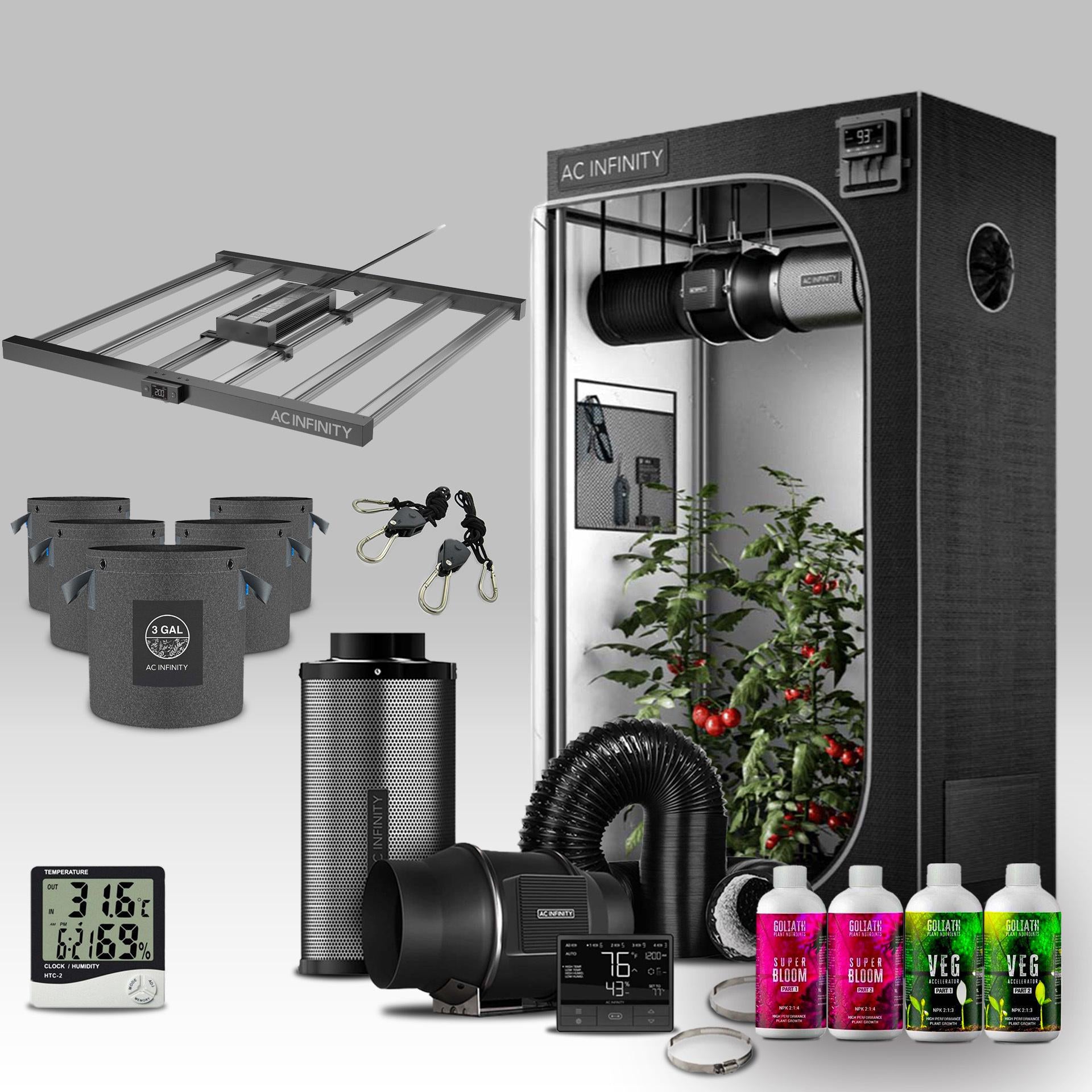 ac infinity 4x4 tent AC INFINITY Grow Kit - Stage One