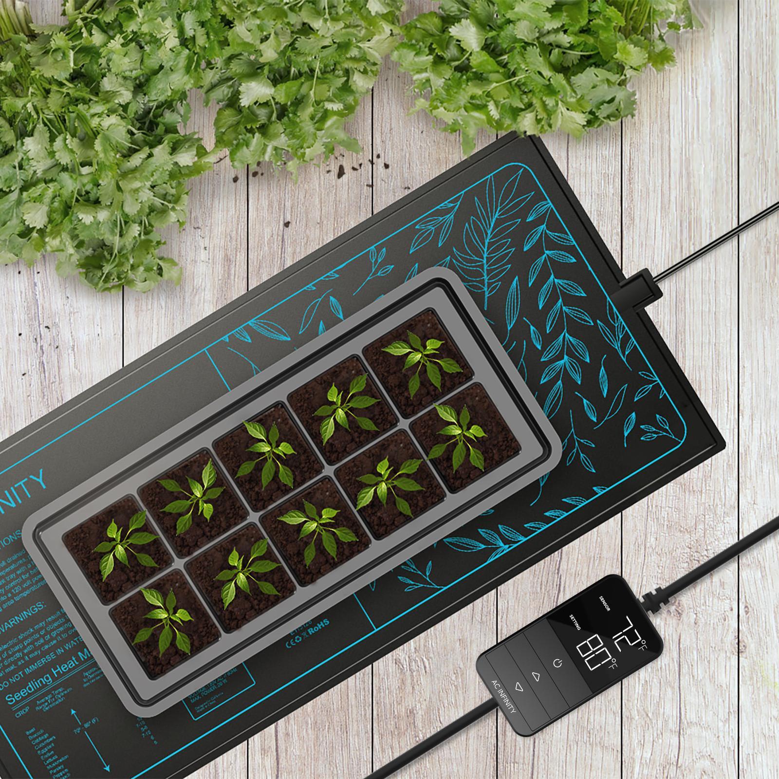 SUNCORE H3, Seedling Heat Mat with Heat Controller, IP-67 Waterproof, 10" x 20.75"