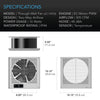 Room To Room Fan, Two-Way Airflow, Temperature Controller, 8-INCH