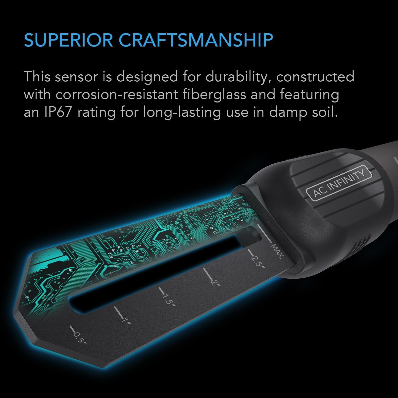 AI Soil Sensor, for Moisture and Saturation Level Monitoring, IP67