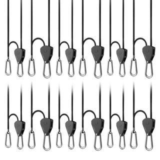 Heavy-Duty Adjustable Rope Clip Hanger, Six Pairs