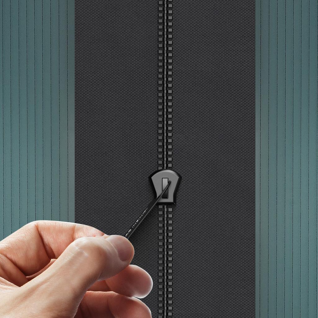 Peel and Stick Zipper 3" x 7', Double-Sided SBS Zippers, 1-Pack