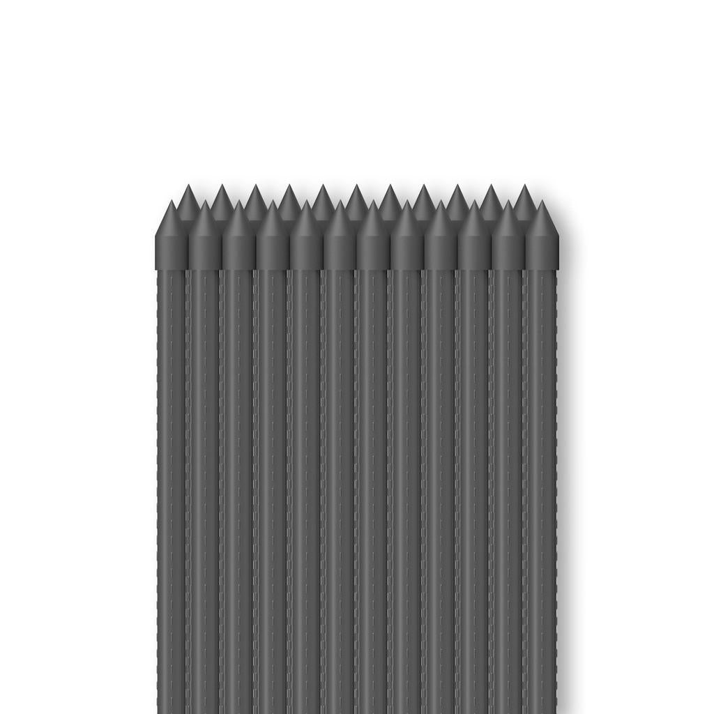 Garden Plant Stakes 3', Steel with UV Resistant Coating, 25-Pack