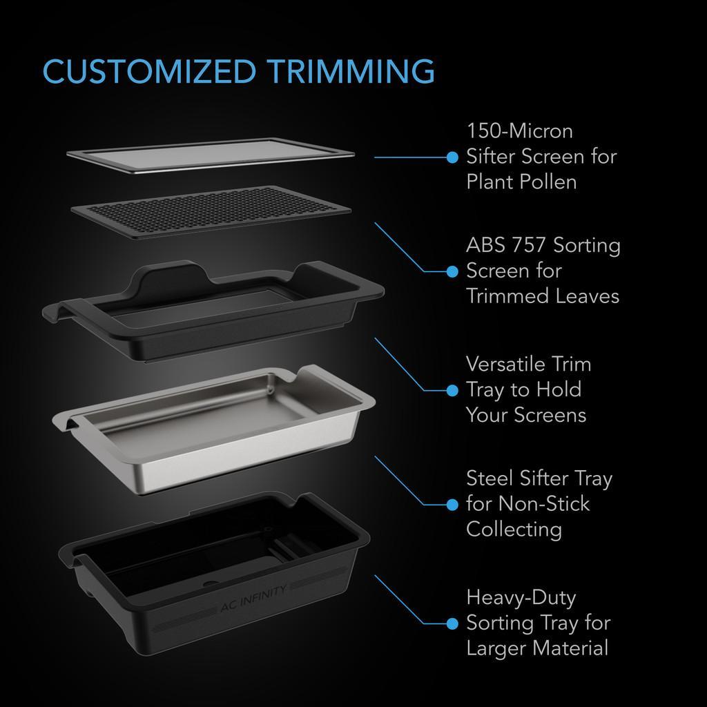 Large Trim Tray System, 3-Tray & 2-Screen Kit, Interchangeable and Ergonomic Design
