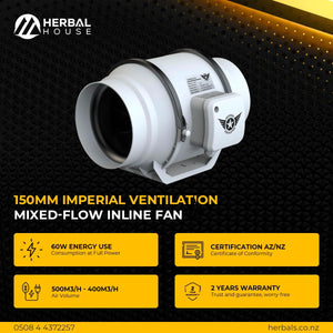 150mm Imperial Ventilation Mixed-Flow Inline Fan