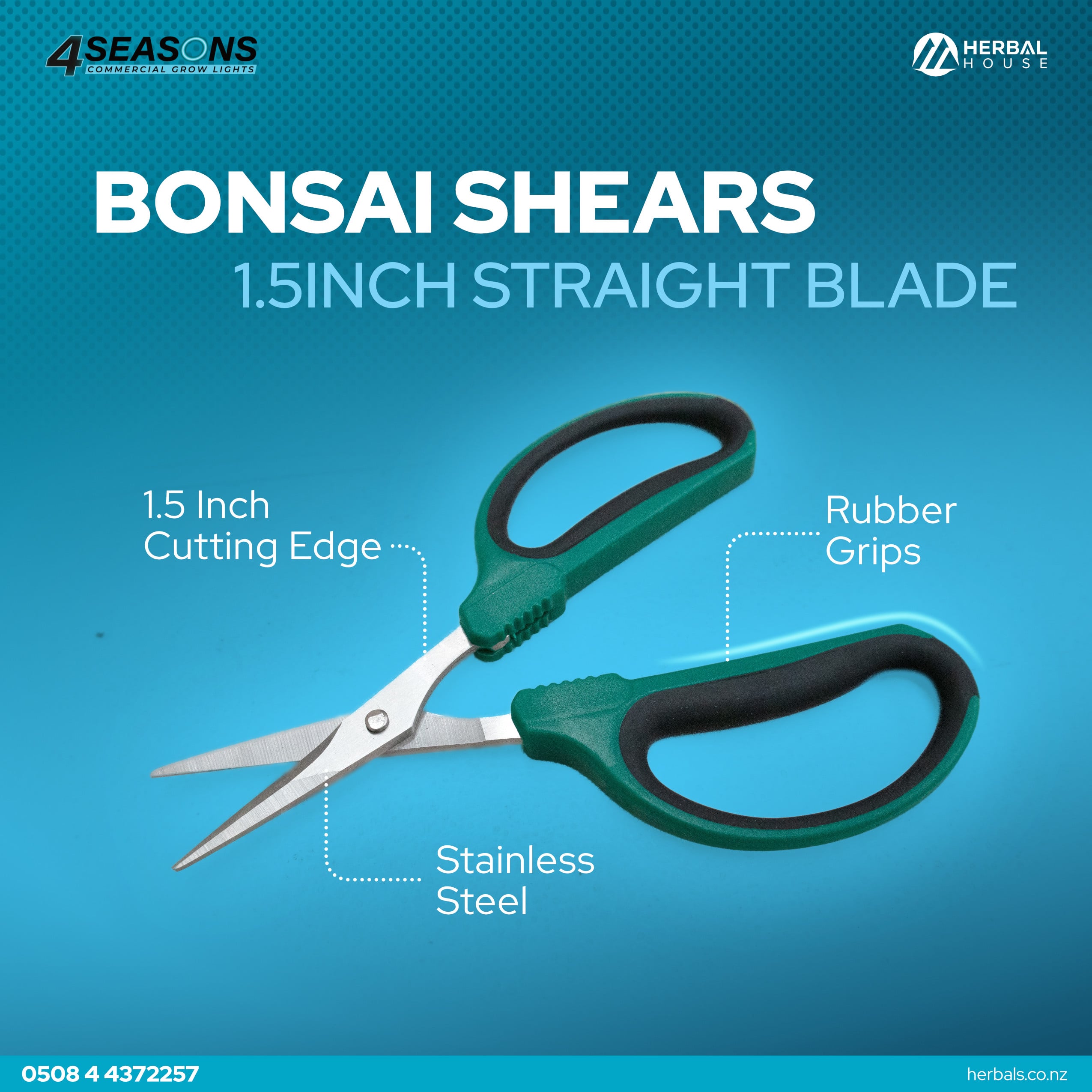 Bonsai Shears 1.5inch Straight Blade