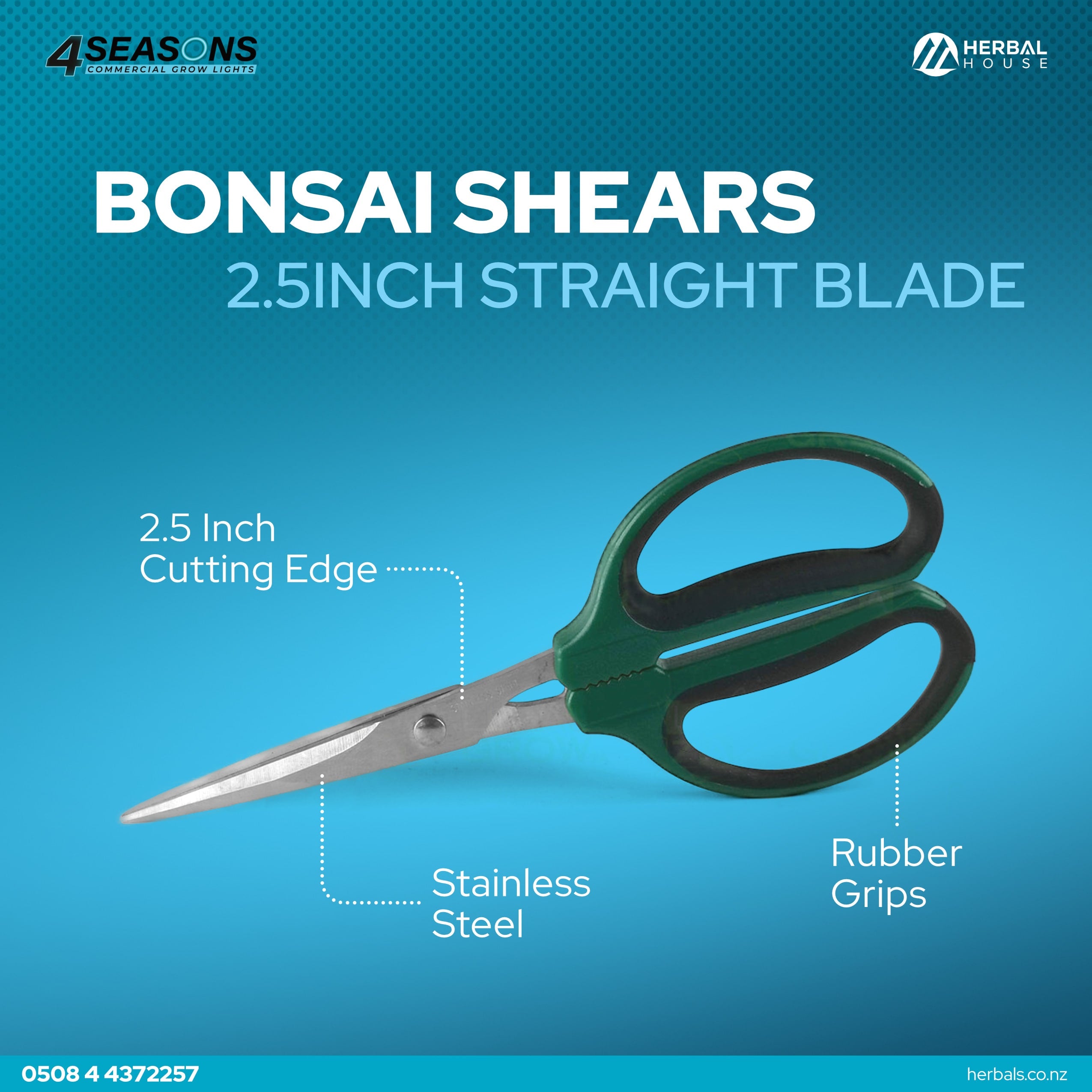 Bonsai Shears 2.5inch Straight Blade