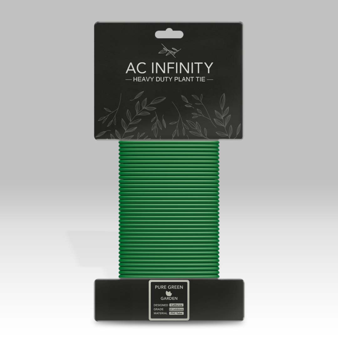 AC INFINITY, Heavy-Duty Twist Ties, Thin Rubberized Texture, 10m