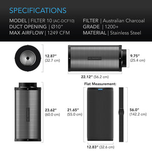300mm AC Infinity Carbon Filter
