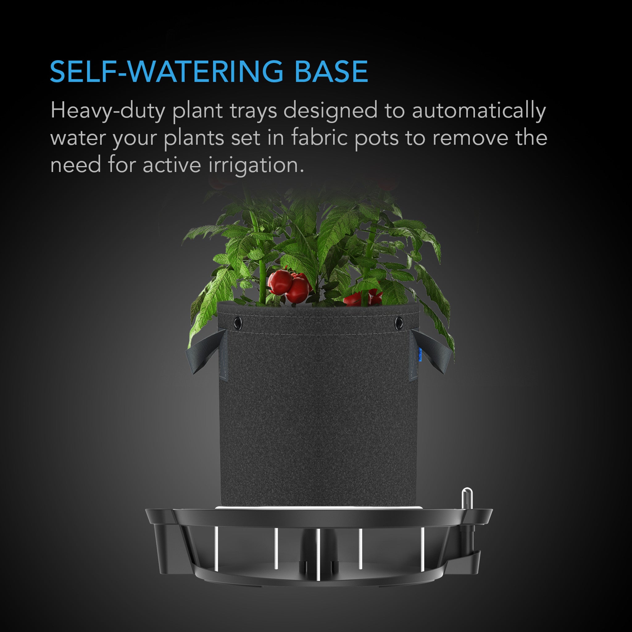 AC Infinity Self-Watering Fabric Pot Base self watering base